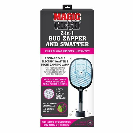 MAGIC MESH Flying Insect Killer Bug Zapper & Swatter Black MA9693